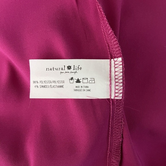 Natural Life Dress Womens Medium Pink Satin Olivia Smocked Maxi Peasant Bohemian - Picture 7 of 7